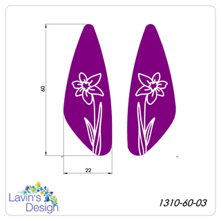 polymer clay cutter birth flower daffodil led1310-60-03 texture 3d print model - Mito3D