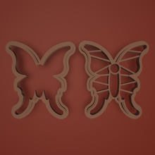 polimer kil kesici kelebek 2 türleri delik birleştirmek takı 3d print model - Mito3D