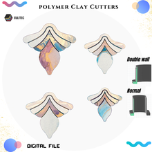 polymer clay cutter copyrighted license euliteccom jewelry indie minimalist fashion stl organic shape 3d print model - Mito3D