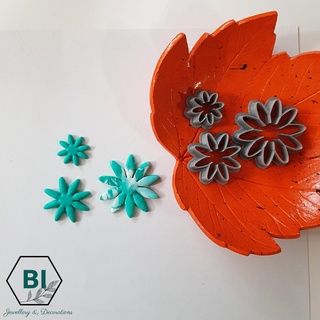 polymer clay cutter flower daisy shape tools earring 3d print model - Mito3D