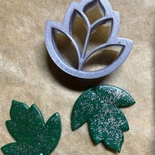 polimer kil kesici çiçek lorren3d moda küpe indie minimalist minimum organik şekil mücevher porselen takı 3d print model - Mito3D