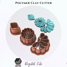 polymère argile coupeur fleurs pendre euliteccom bijoux indé minimaliste mode stl biologique forme 3d print model - Mito3D
