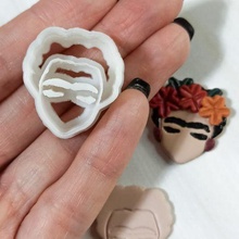 polymer clay cutter frida kahlo cutters earrings molds 3d print model - Mito3D