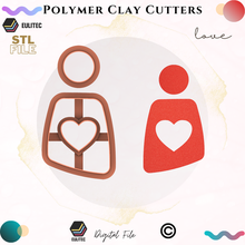 polymer clay cutter geo hearts love euliteccom jewelry indie minimalist fashion stl organic shape 3d print model - Mito3D