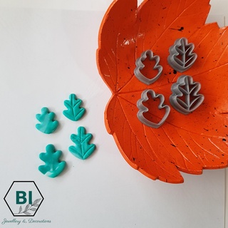 polymer clay cutter leaf autumn leaves shape tools earring 3d print model - Mito3D