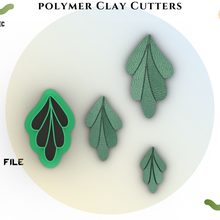 polymer clay cutter leaf tear drop euliteccom jewelry indie minimalist fashion stl organic shape 3d print model - Mito3D