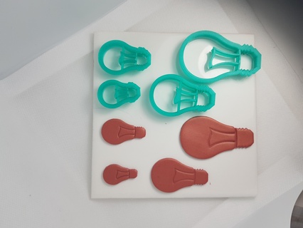 Polymer Lehm Cutter Licht Birne Herz gestalten Werkzeuge Ohrring 3d print model - Mito3D