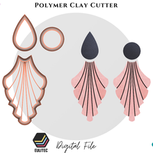 polymer clay cutter model special tear scalloped euliteccom lorren3d jewelry indie minimalist fashion jewel arch organic 3d print model - Mito3D
