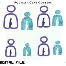 polymer clay cutter organic 2 version cutter 4 size jewelry indie minimalist polymer clay cutter fashion stl polymer clay organic shape