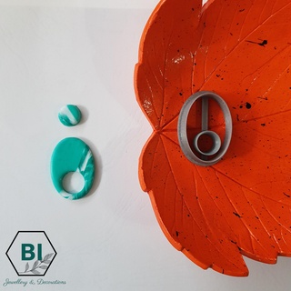 polímero argila cortador oval Ferramentas brinco 3d print model - Mito3D