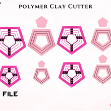 polymer clay cutter pentagon 2 interior lines euliteccom 3d print model - Mito3D