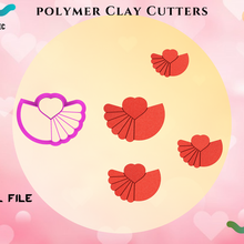 polymer clay cutter stepped heart euliteccom jewelry indie minimalist fashion stl organic shape 3d print model - Mito3D
