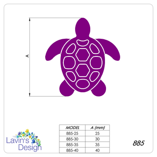 polymer clay cutter turtle shape 4 sizes led885 texture tool 3d print model - Mito3D