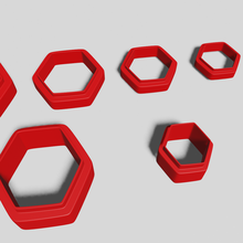 polimero argilla frese geometrico forme orecchini moda 3d print model - Mito3D
