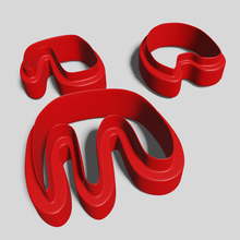 polimero argilla frese organico forme moda orecchini 3d print model - Mito3D