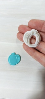 polymer clay cutters pumpkin earrings molds 3d print model - Mito3D