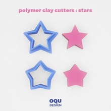 polímero arcilla cortadores estrella grasa joyería joya cortador estrellas 3d print model - Mito3D