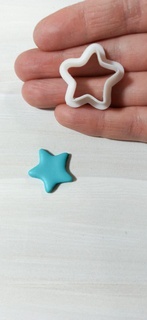 polymer clay cutters star earrings molds 3d print model - Mito3D