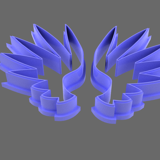 polymère argile coupeurs ailes roy bijoux coupeur mignonne beau mode 3D print model - Mito3D