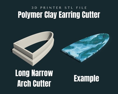 polymer clay earring cutter bundle 2 earrings art 3d printed cutters stl printer jewelry 3d print model - Mito3D