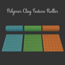 polymer clay halloween texture rollers jewelry roller pattern skulls bat pumkins 3d print model - Mito3D