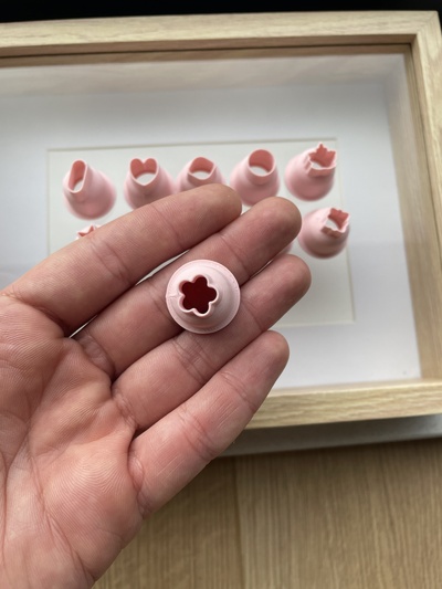 polimer kil mini kesiciler mega toplamak ayarlamak 13 takı kesici küpe kurabiye mücevher yapımı 3d baskı zanaat gereçler kendin yap el üretmek tasarım heykel araçlar basılı 3d print model - Mito3D