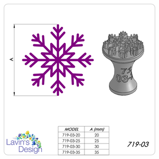 polimer kil pul kar tanesi Noel 4sizes led719 03 doku kesici araç 3d print model - Mito3D