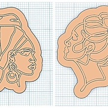 polímero argila selos fêmea cara joalheria cortadores carimbo estampagem imprimir 3d print model - Mito3D