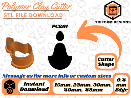 polymer clay stud cutter 5 sizes digital stl file 3d printing organic arch jewel fashion minimalist indie triform designs 3d print model - Mito3D