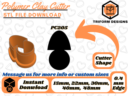polymer clay stud cutter 5 sizes lamp digital stl file 3d printing organic arch jewel fashion minimalist indie triform designs 3d print model - Mito3D