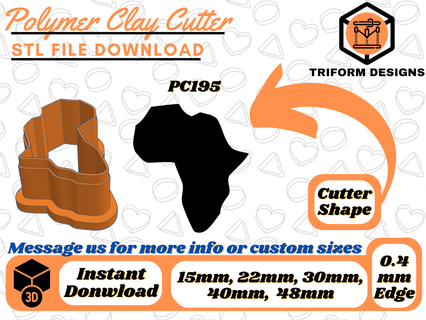 polymer clay stud cutter africa 5 sizes digital stl file 3d printing organic arch jewel fashion minimalist indie triform designs 3d print model - Mito3D