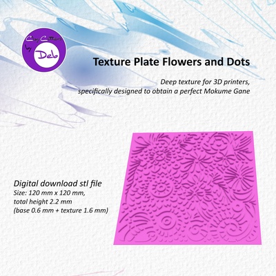 polymer lehm textur teller blumen punkte ton briefmarken schmuck ohrringe broschen anhänger dekoration 3d print model - Mito3D