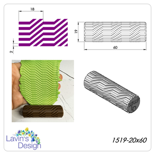 polímero argila textura rolo mini led1519 20x60 ferramenta 3d print model - Mito3D