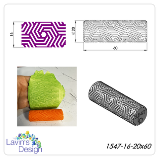 polímero argila textura rolo mini led1547 16 20x60 ferramenta 3d print model - Mito3D