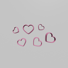 polymeric clay cutter - hearts fashion cookie cutters 3d print model - Mito3D