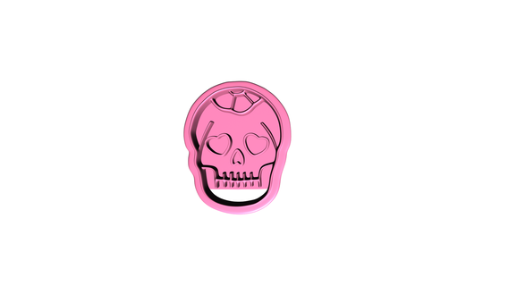 polymeric clay cutter - skull fashion halloween cranium cookie cutters 3d print model - Mito3D