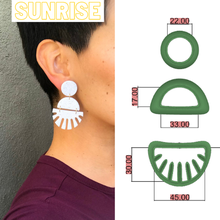 polymeric clay cutter rising sun shape-desing lorren3d sunshine fashionable earrings indie minimalist minimum organic shape jewell porcelain jewelry fashion 3d print model - Mito3D