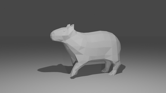 polyva capybara low poly 3d model printing home decor pet geometric art sculpture interior design 3d print model - Mito3D