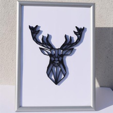 polyvector Hirsch Kunst Träger low-poly stag Malerei 3d print model - Mito3D