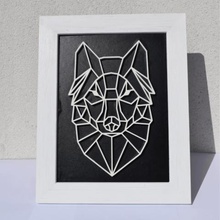 polyvector wolf Kunst board low-poly Träger 3d print model - Mito3D