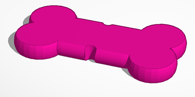 pom Bewahrer Hund Knochen 3d print model - Mito3D