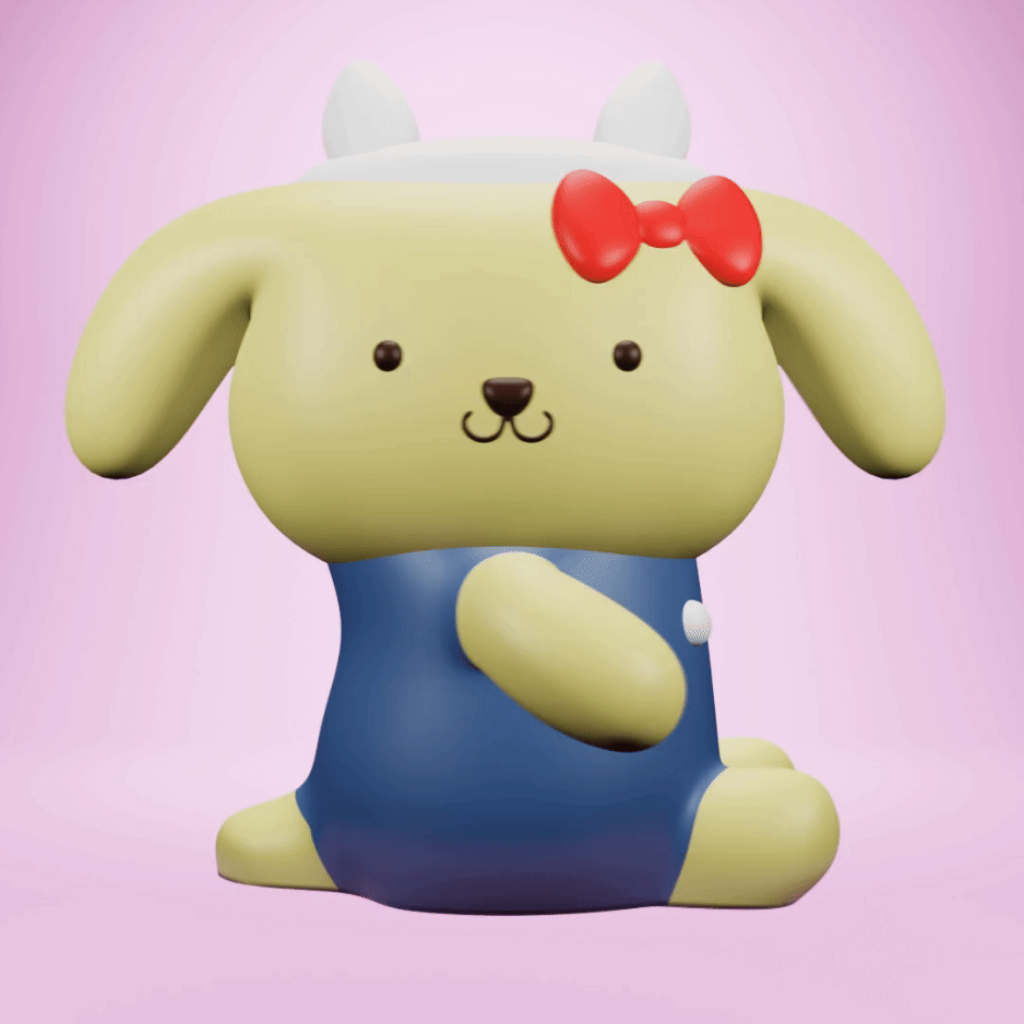 pompompurin gatinha 50th aniversário edição arte sanrio brinquedo figura 3D print model - Mito3D