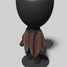 Ponchoytail moda plantera pianta persona carattere animato natura poncho cappotto tradizione Ponchito pachamama 3d print model - Mito3D