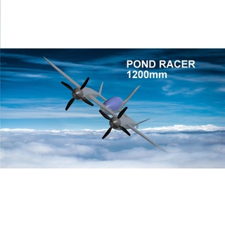 pond racer 1200mm test files plane rc model aircraft light weight park flyer reno twin engine 3d print model - Mito3D