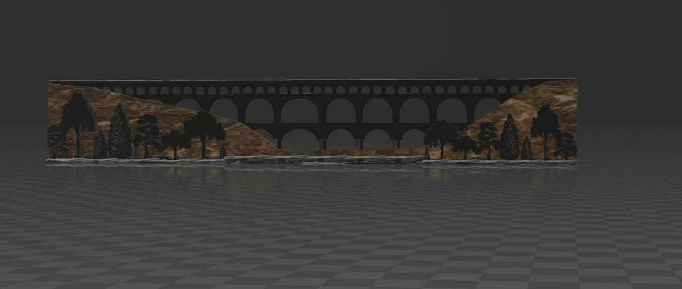 pont du Gard Francia architettura ponte 3D print model - Mito3D