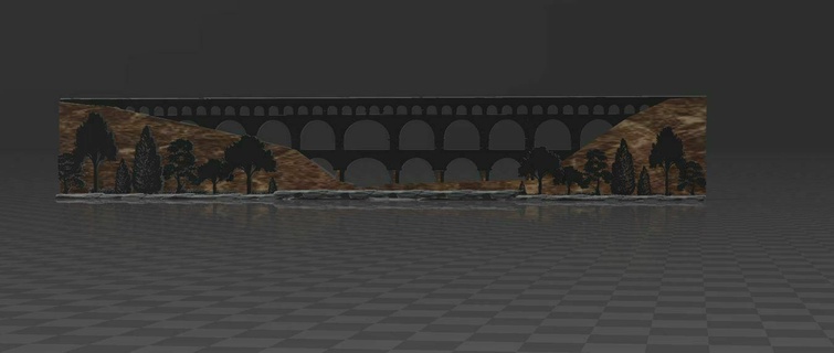 pont du Gard Francia architettura ponte 3d print model - Mito3D