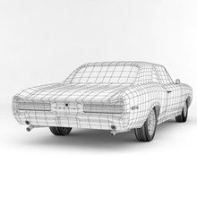 pontac gto 2-door hardtop 1966 modèle 3d jeu de l'automobile véhicule voiture 3d print model - Mito3D
