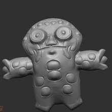 pontero monster1 Jeu monstre mini figure créature jouet art 3d print model - Mito3D