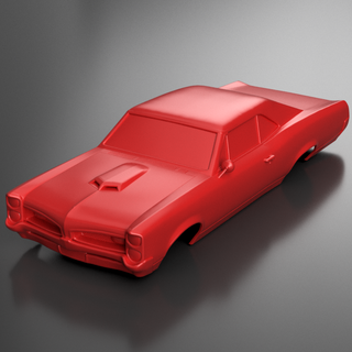 pontiac gto 1967 stl st stampa v8 macchina musclecar vecchio classico corpo rc miniatura 3d print model - Mito3D