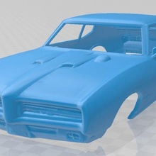 Pontiac gto Richter 1969 druckbar Körper Wagen Slot scalextric tamiya rc miniz Radio Steuerung Hobby 1 24 28 32 18 Crawler 3d print model - Mito3D